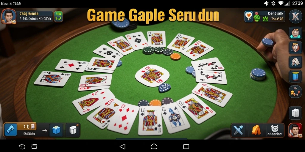 Tampilan gameplay seru dalam permainan Gaple 2739.