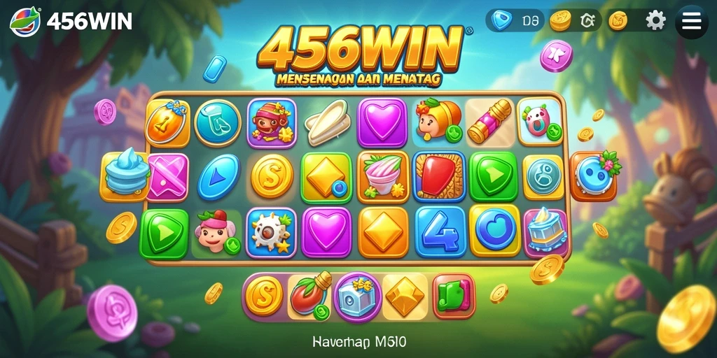 Tampilan gameplay seru dari 456WIN dengan level Match-3 yang menantang.