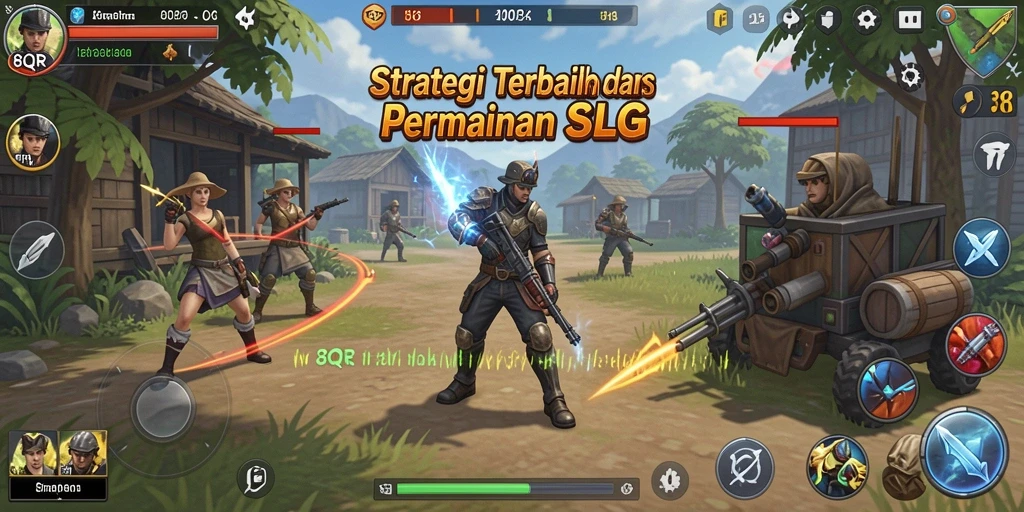 Tangkapan layar menampilkan pertempuran strategis di 8QR.