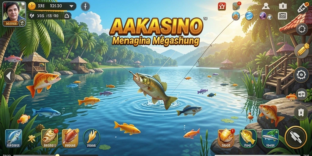 Screenshot gameplay yang menampilkan pengalaman memancing mendebarkan.