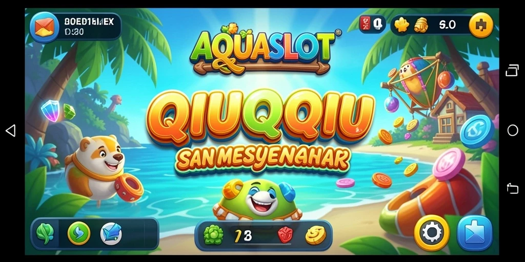 Grafis menakjubkan dari gameplay QiuQiu di AQUASLOT.