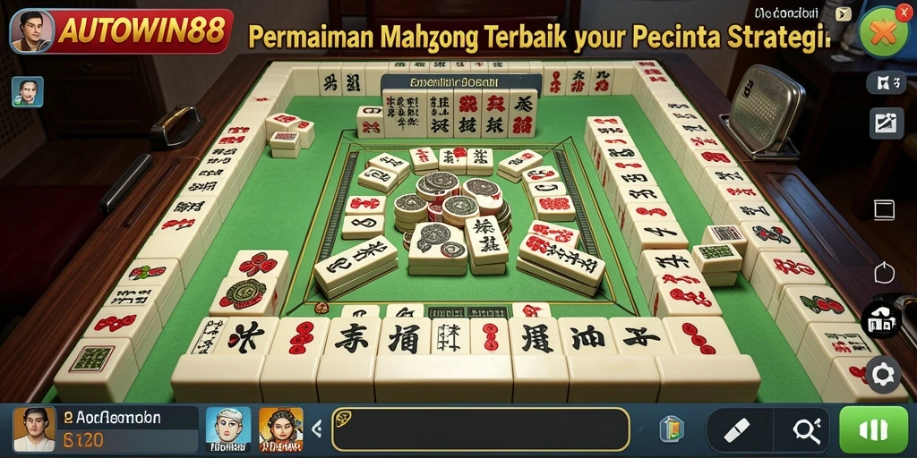 Tampilan screenshot AUTOWIN88 menampilkan gameplay Mahjong yang mendebarkan.