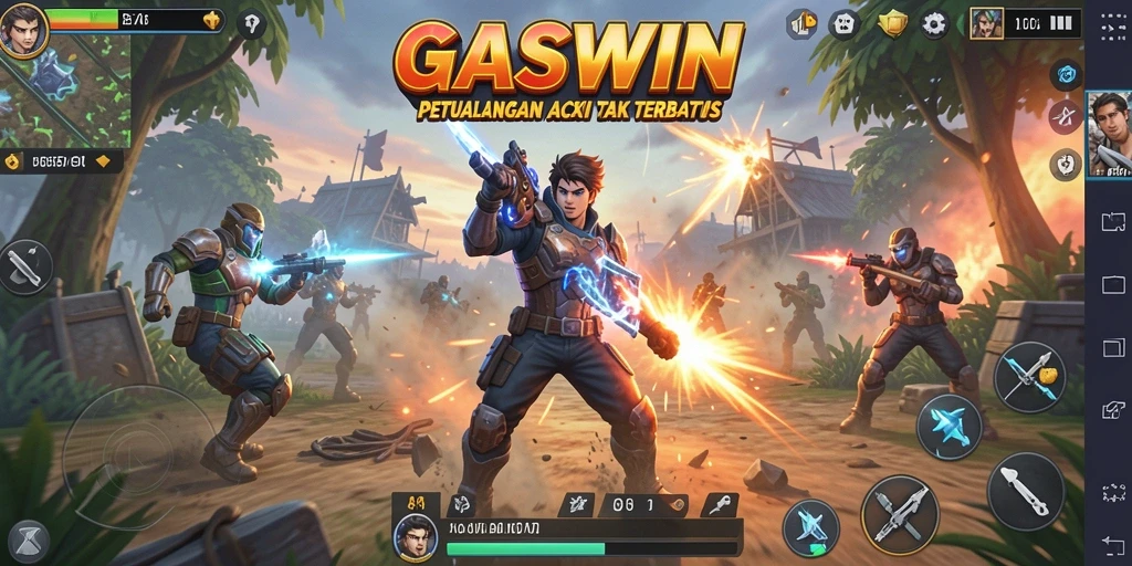 Tampilan seru dan intens dari gameplay GASWIN.