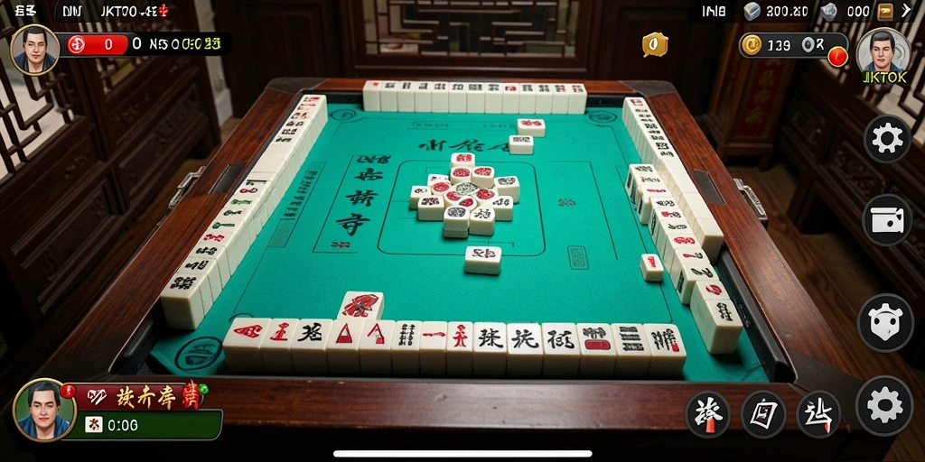 Screenshot JKTOK menunjukkan gameplay Mahjong yang menarik dan interaktif.