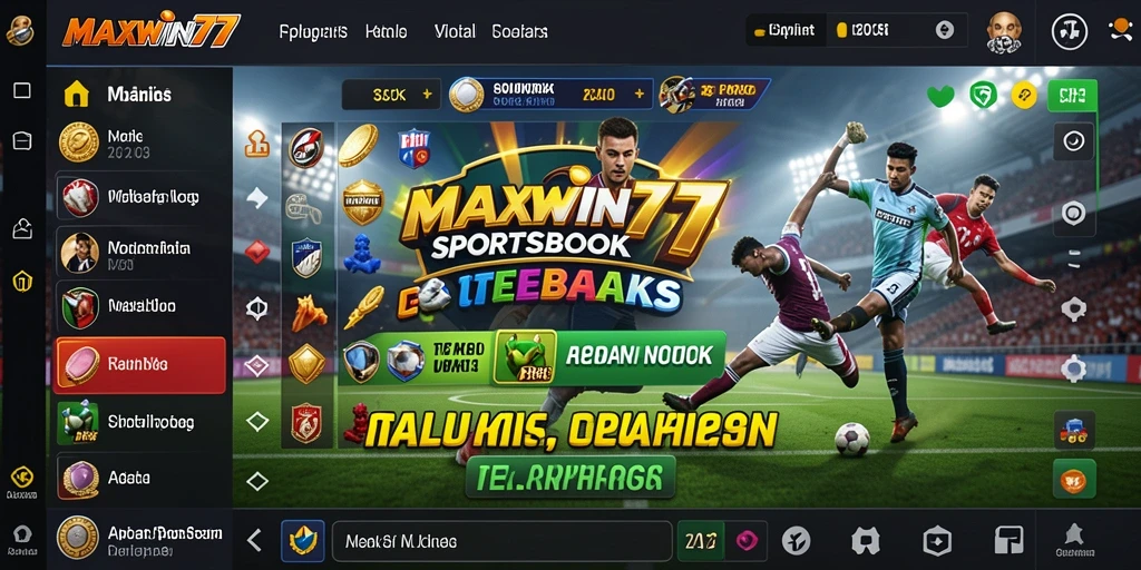 Screenshot MAXWIN77 menampilkan gameplay taruhan olahraga yang menarik.