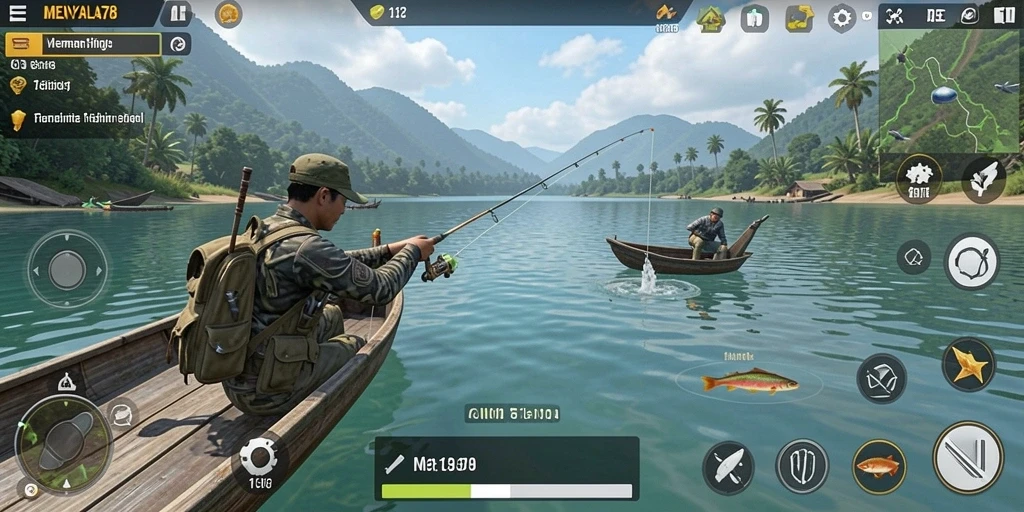 Tampilan gameplay MENYALA78 yang menakjubkan saat menangkap ikan.