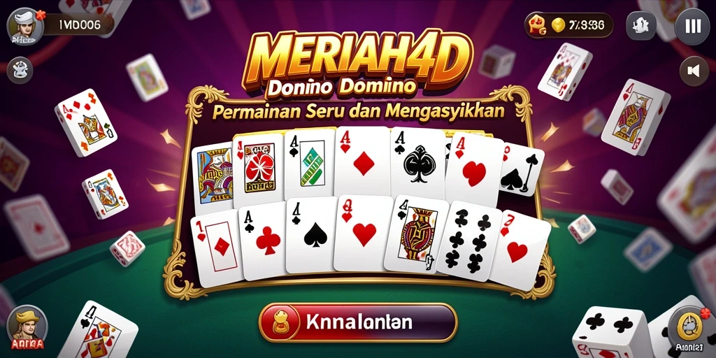 Tampilan gameplay seru dari MERIAH4D saat bermain Domino.
