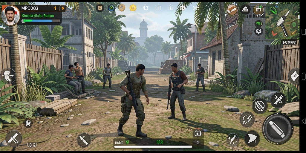 Screenshot utama MPO303 menampilkan gameplay simulasi yang interaktif.