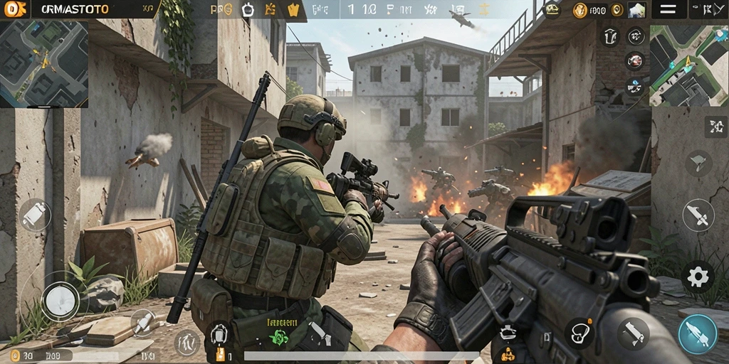 Gameplay intens dari ORMASTOTO dengan aksi tembak-menembak yang mendebarkan.