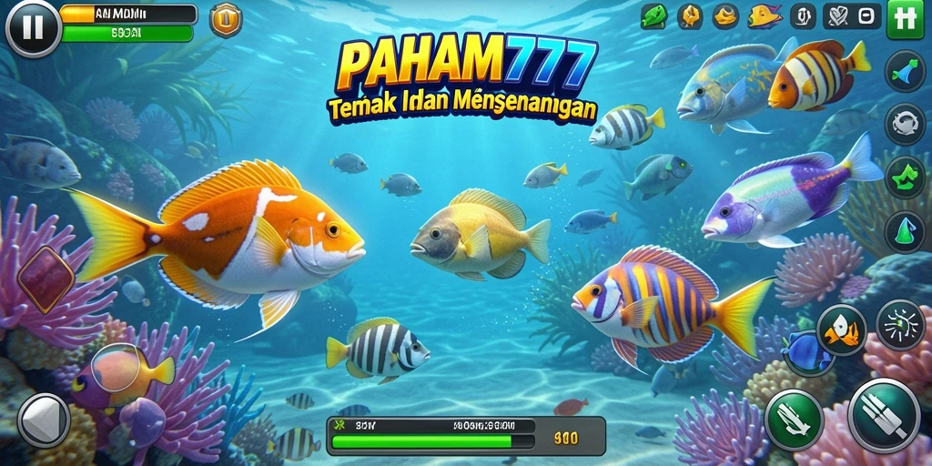 Tampilan aksi seru dalam permainan Tembak Ikan PAHAM777.