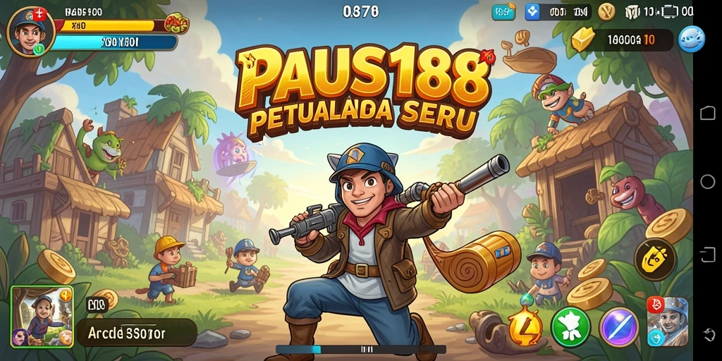 Screenshot PAUS188 menampilkan aksi gameplay Arcade yang mendebarkan.