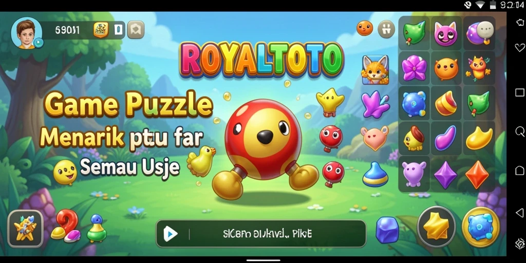 Tampilan gameplay puzzle yang menarik dari ROYALTOTO.