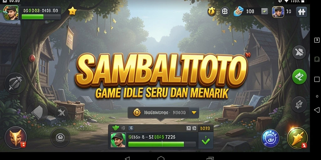 Tangkapan layar gameplay SAMBALTOTO menampilkan aksi seru dalam permainan Idle.