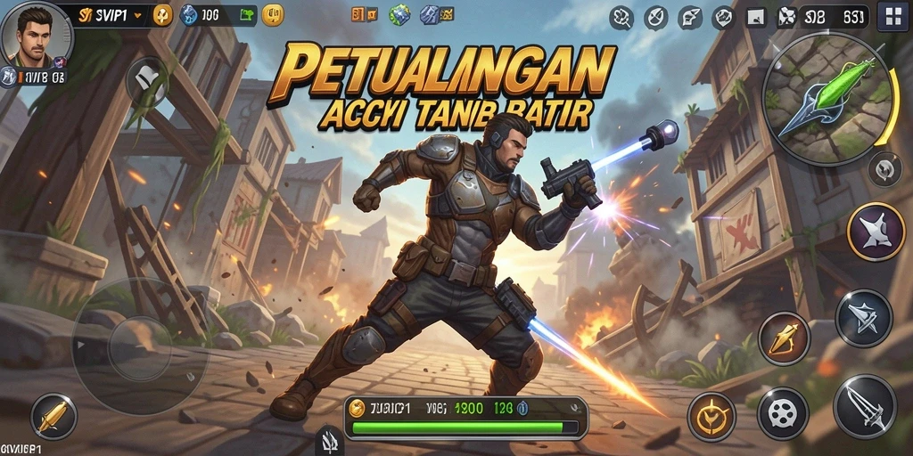 Tampilan aksi seru dan mendebarkan dalam gameplay SVIP1.