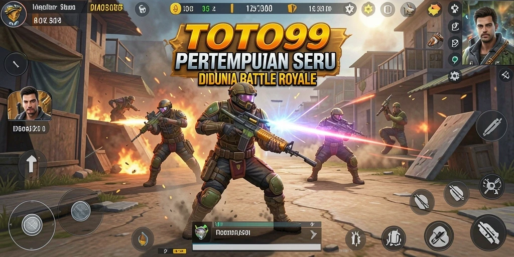 Gambaran gameplay menegangkan di TOTO99 Battle Royale.