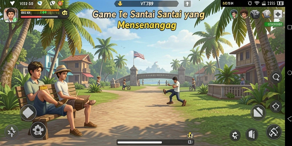 Screenshot utama menunjukkan gameplay yang menyenangkan dan penuh warna dari VT789.