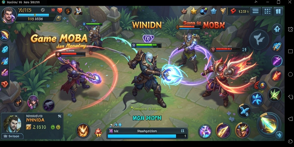 Tampilan gameplay seru dari game MOBA WINIDN.