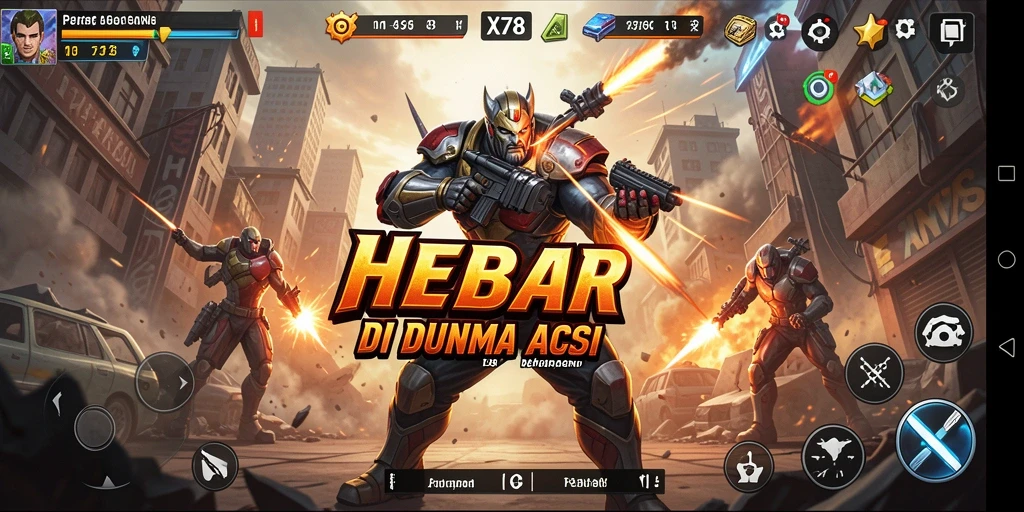 Screenshot X78 menampilkan aksi seru dan grafis memukau.